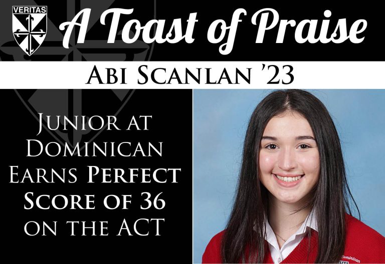 Dominican junior Abi Scanlan earns perfect score of 36 on the ACT